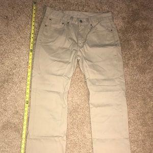 Levi Beige Tan Khaki Denim Jean 514 32 30